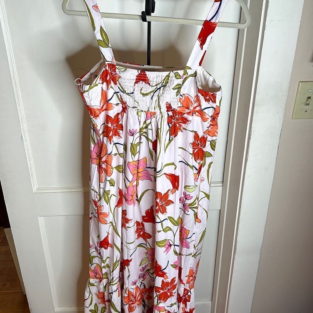 Clover & Sloane Ivory floral Tired Maxi Dress Size 8 Nwot - Picture 7 of 9